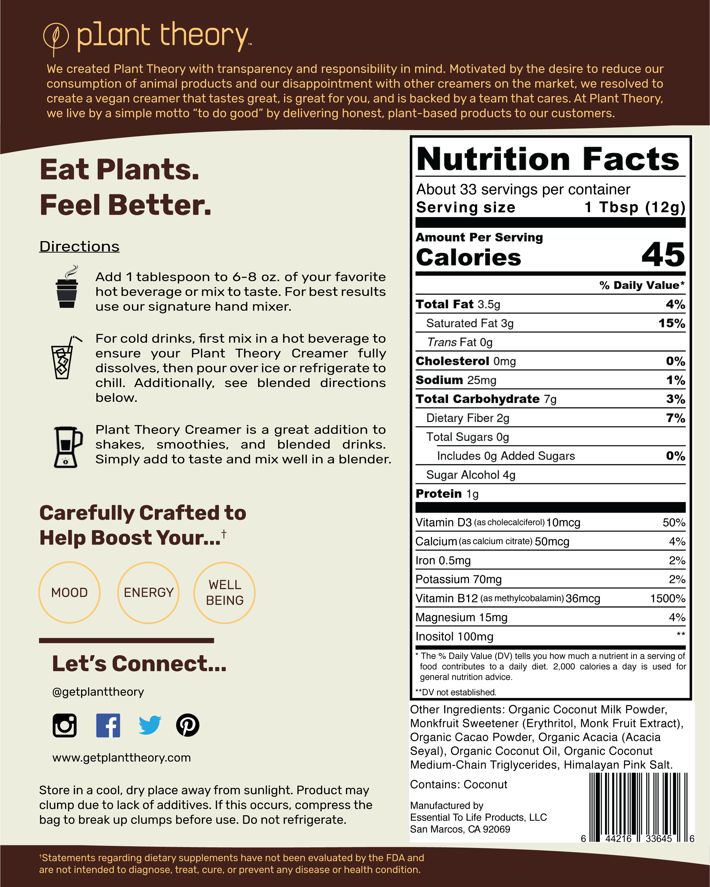 Mocha Plant-Based Creamer