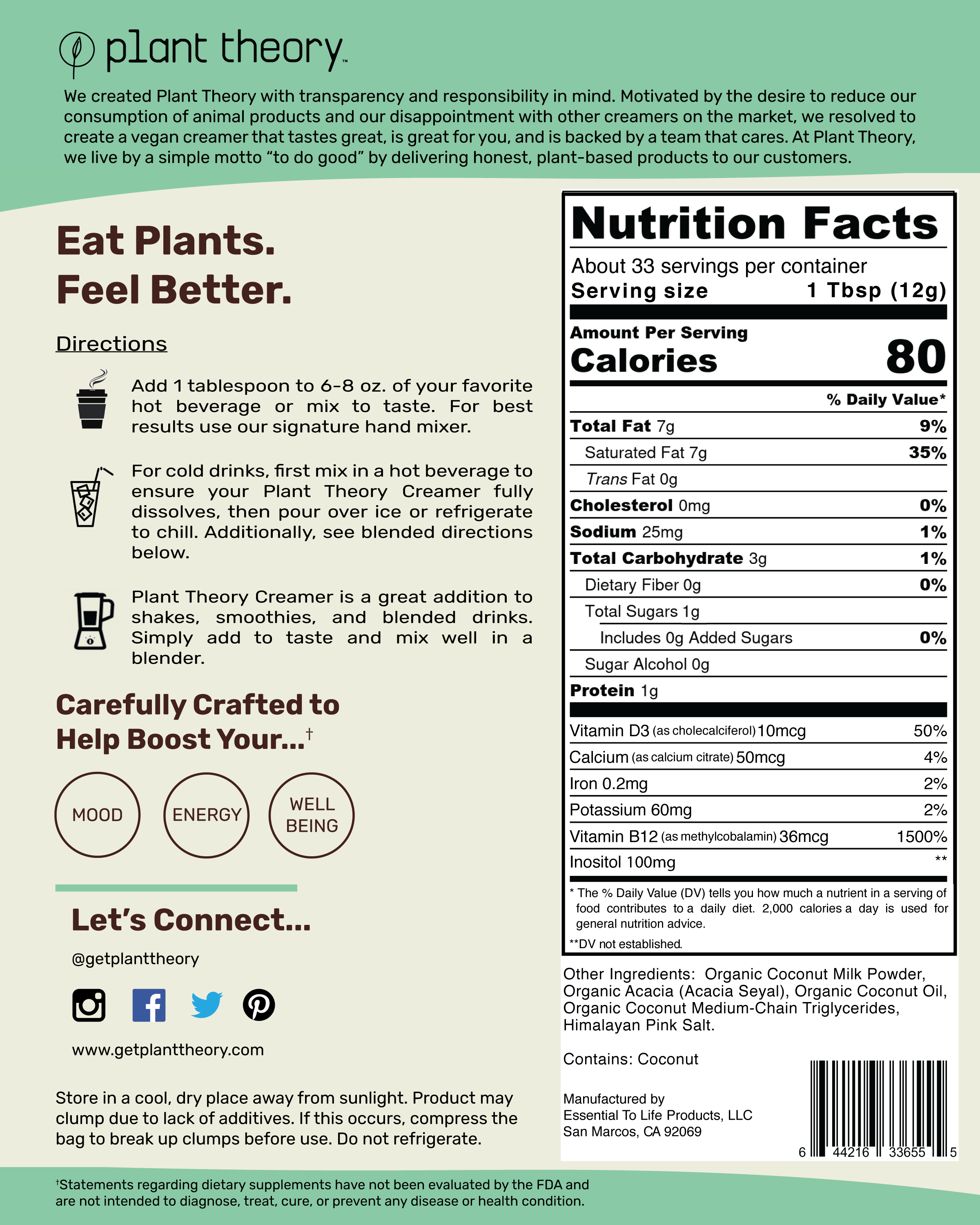 Unsweetened Plant-Based Creamer